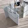 Hanah Home Escape Mesa de Centro Blanca con Cristal Templado